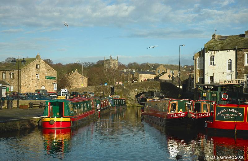 Skipton.jpg - "Canal Basin"  - by Dale Gravett. The canal basin in Skipton, North Yorkshire.